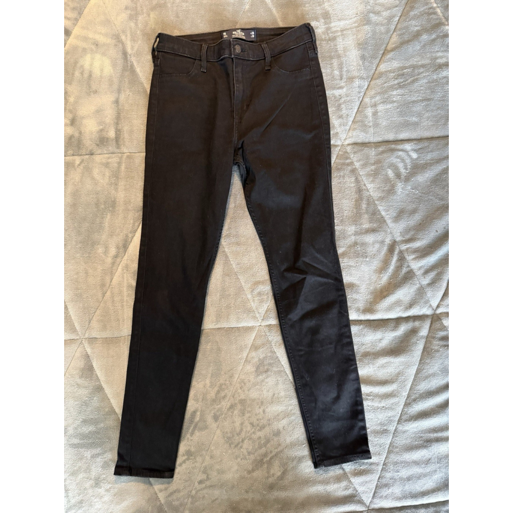 Womens Hollister High Rise Jean Leggings Size 7R Black 28x28 Skinny Ankle